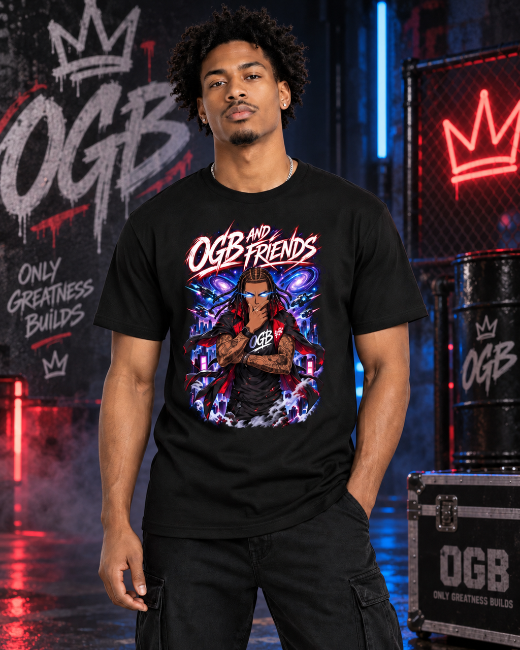 OGB AND FRIENDS ANIME TEE