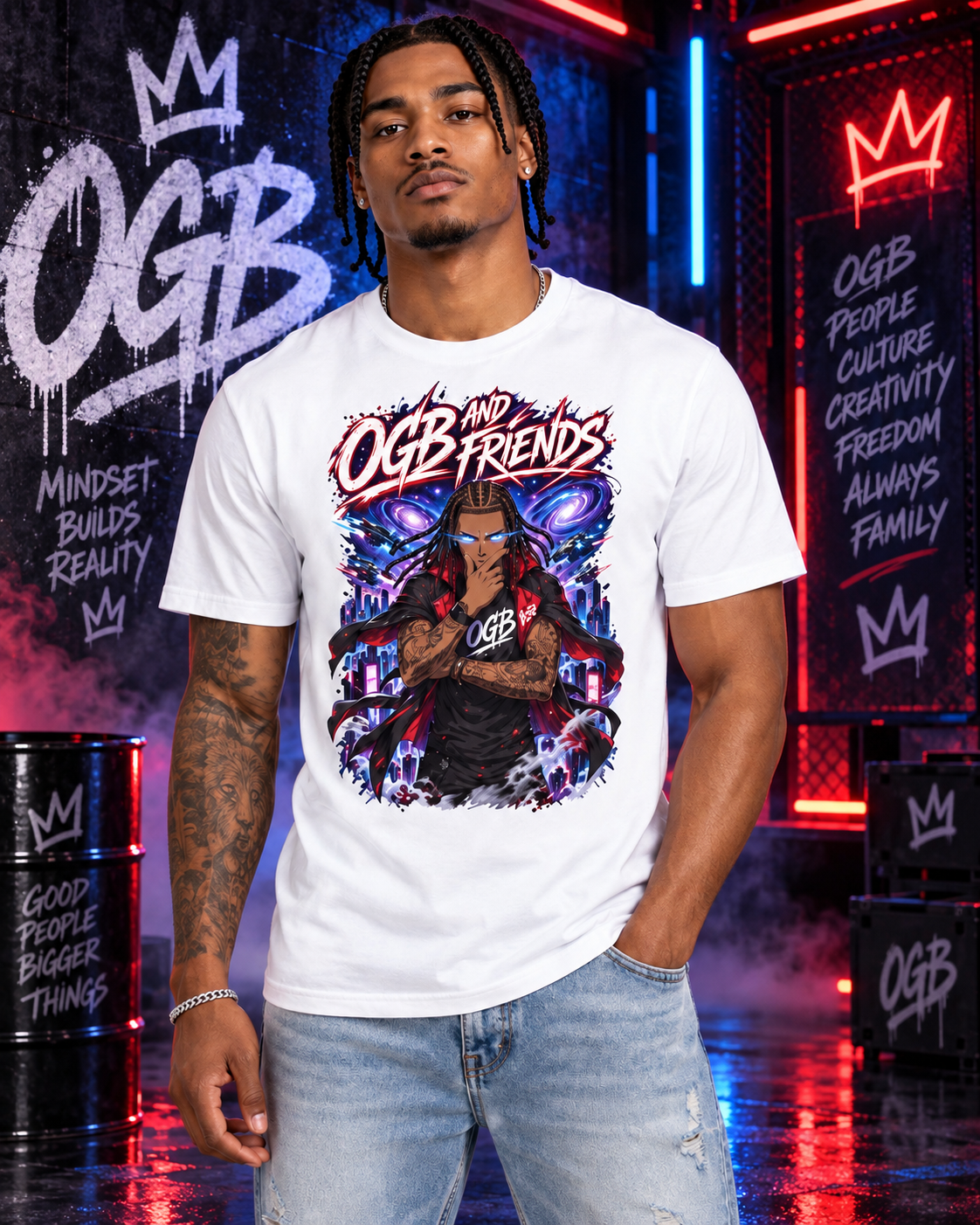 OGB AND FRIENDS ANIME TEE